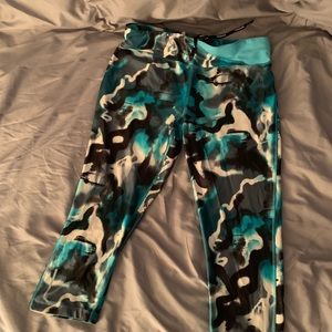 Nike Running blue camo Capris